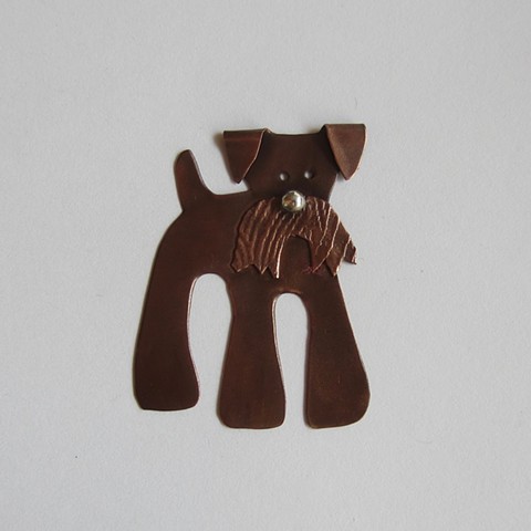 Dog with Mustache pin