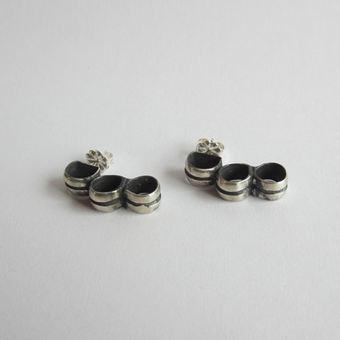 Three Ring stud earrings