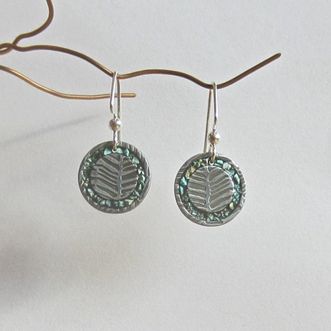 Circles with Turquoise Inlay earrings