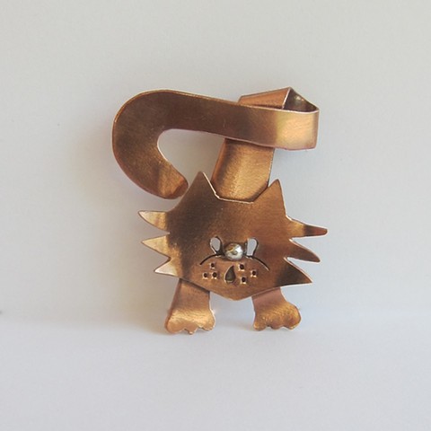 Twisted Cat pin