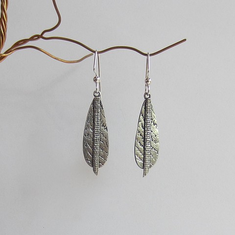 Silver Layered Texture earrings