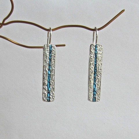 Blue Stripe earrings 