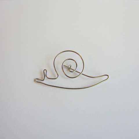 Line Drawing Snail pin