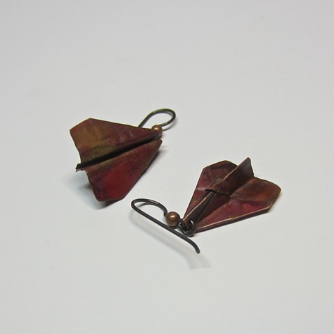 Folded Airplane earrings