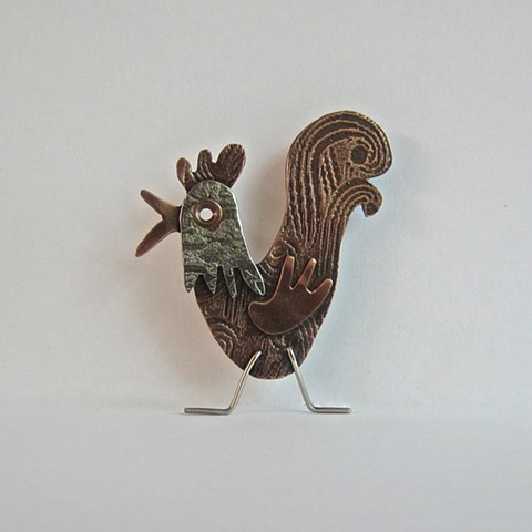 Rooster pin