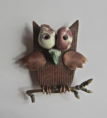 Owl on a Branch magnet