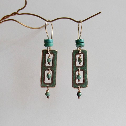 Turquoise Windows earrings