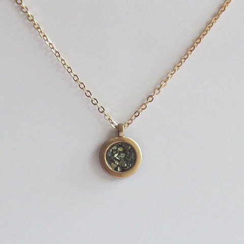 Round  Pyrite necklace
