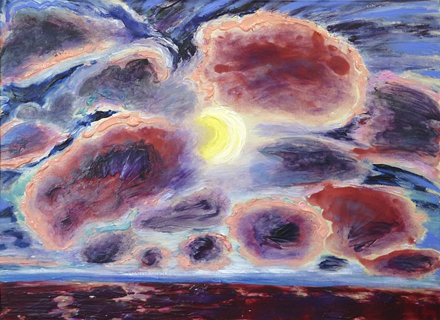 painterly abstract landscape hartley marin dove bonnard clouds sky moon