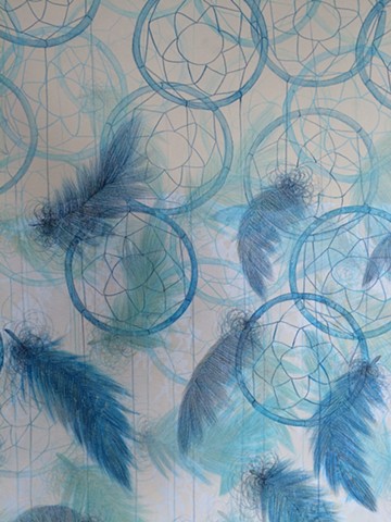 Dreamcatchers in Blue (detail)