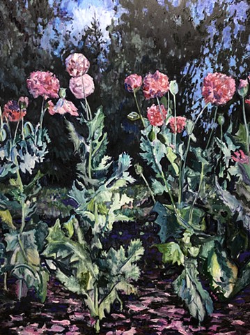 Night Poppies.  Private Collection