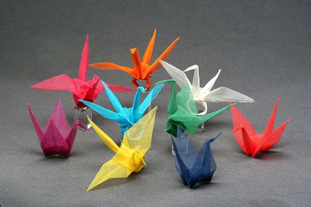origami crane rings