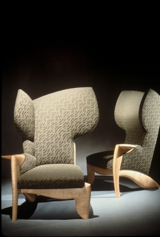 Bisymmetric Wingback Chairs 