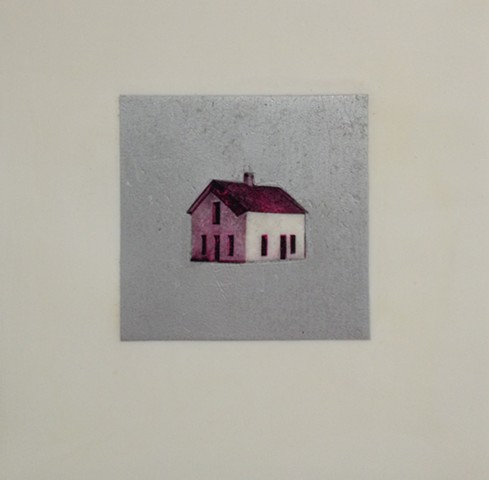 untitled (house in silver square)