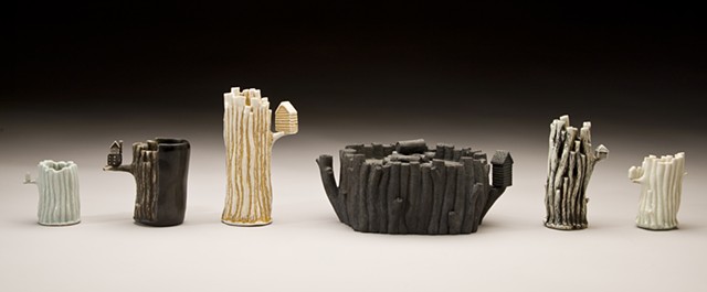 Stick Cups and Teapot