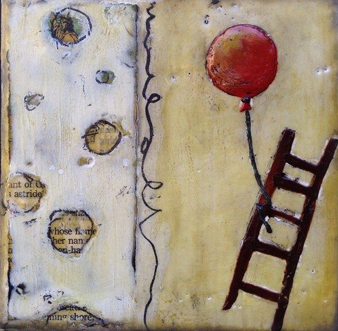 Encaustic painting by Virginia Parks - Independence Day