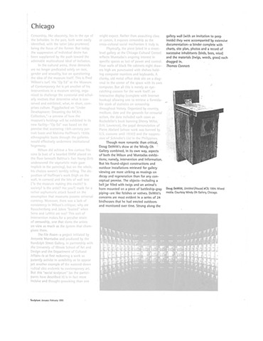 Sculpture Magazine, Thomas Connors- 1995