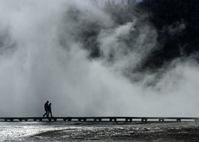 Yellowstone, Steam, Hot Spring, Boardwalk