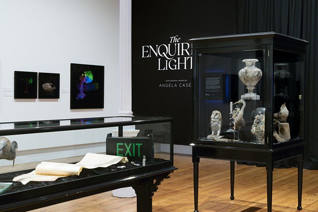 Installation of "The Enquiring Light" 
Gallery Two at the Queen Victoria Museum and Art Gallery, Royal Park, Tasmania.