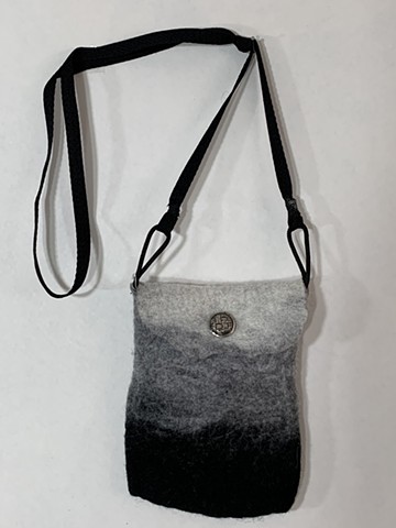 Small Grey & Black Crossbody Bag