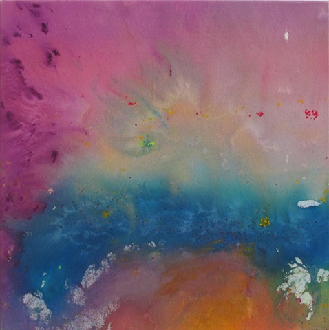 Acrylic painting, caitlyn nygaard, painting, abstract, bright colors