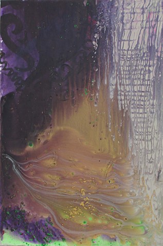 Acrylic painting, caitlyn nygaard, painting, abstract, bright colors, drip painting