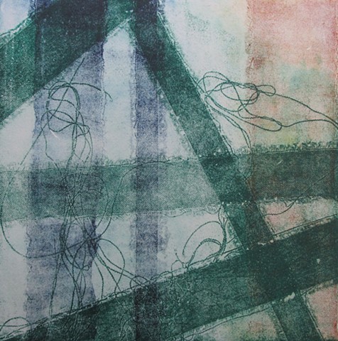 Printmaking, copper plate, caitlyn nygaard, woven canvas, intaglio, etching