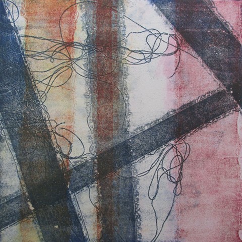 Printmaking, copper plate, caitlyn nygaard, woven canvas, intaglio, etching