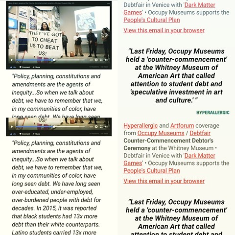 Occupy Museums Staged an Unofficial “Graduation” at the Whitney