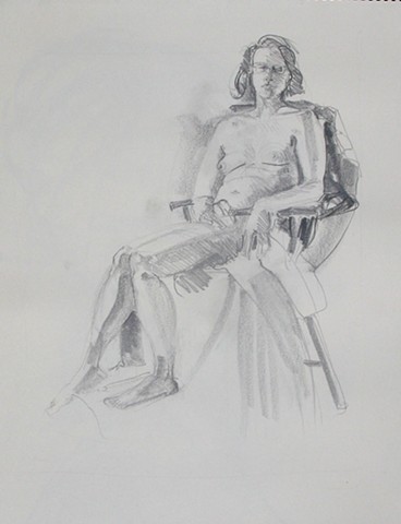 Seated Nude drawing 