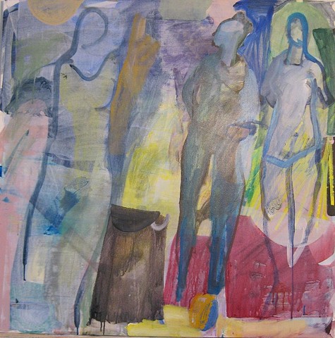 Andrew Portwood original abstract figurative painting on canvas