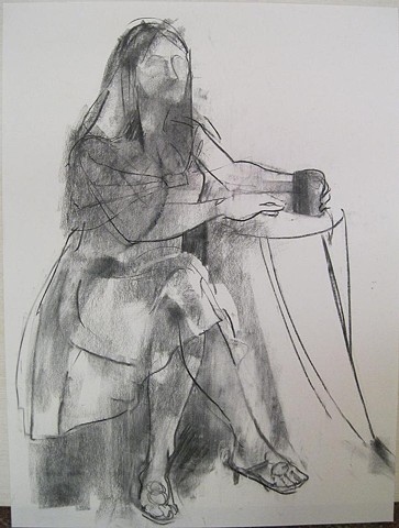 Woman in Cafe 1, coffee girl