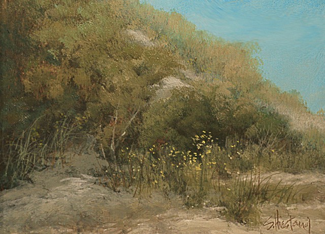 Florida sand dunes Grayton State Park Acrylic painting Scott Hiestand