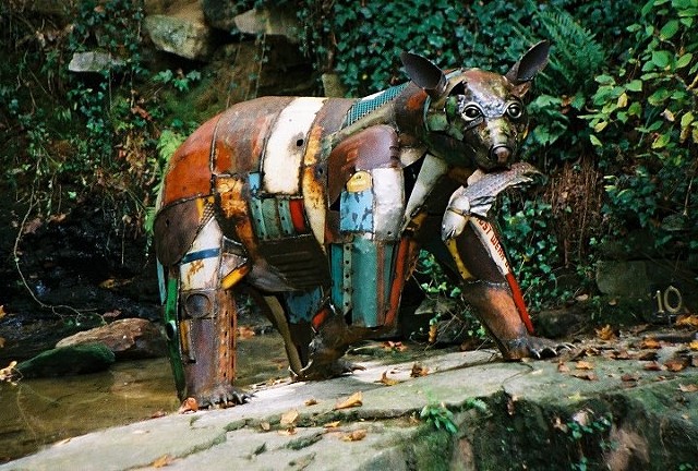 "Bear" found object sculpture by Thomas Prochnow