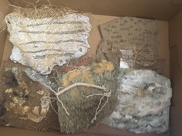 Process of #the100dayproject

One 4" square of a fiber experiment for 100 days.  Started April 7th, 2020 