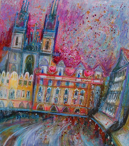 🔴'CITY LIGHTS, PRAGUE'  Sold