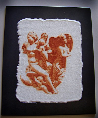 Powder printed statue images from Pergamon, Turkey