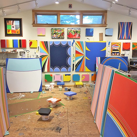 Studio - August 2019
Prior to shows at James Oliver Gallery
and Sozo Gallery.