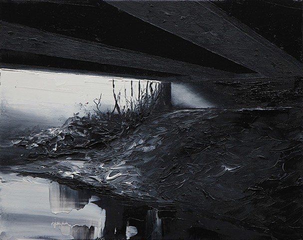 Under the bridge series, oil painting 