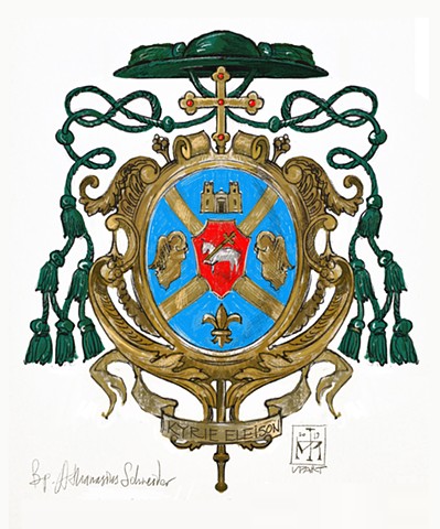 Arms of a Roman Catholic bishop. © 2019, Anatole Upart. 
 
