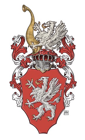 Family arms of the Zukowski, herbu Gryf