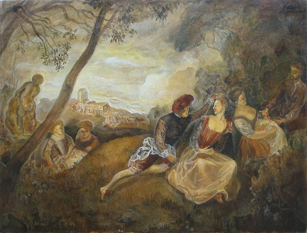 Copy of Watteau's painting