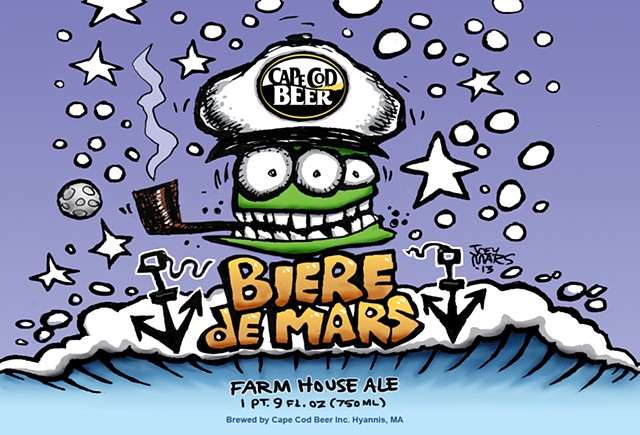 Label for Bier de Mars produced by Cape Cod Beer