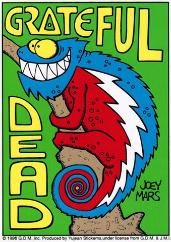 Grateful Dead: Lizard Stealie Sticker by Joey Mars