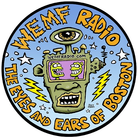WEMF promo sticker design "Eyes and Ears of Boston