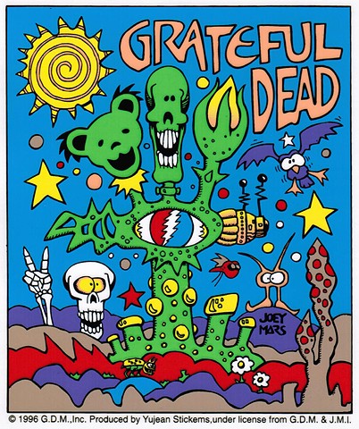 Grateful Dead: Cyber Dead Sticker by Joey Mars