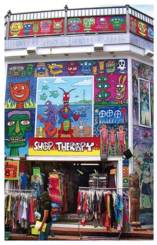 Shop Therapy Mural Provincetown. Old location 2010