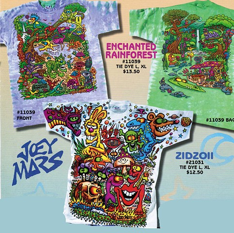 Enchanted Rain Forest and Zidzoii T shirt Designs