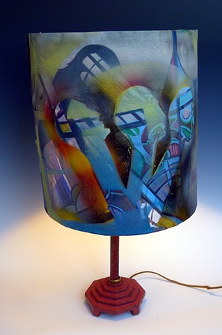 Vintage Cast Iron Lamp, Artist's Collection