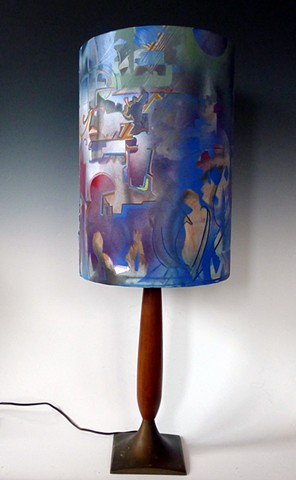 Teak Wood Lamp, view 3